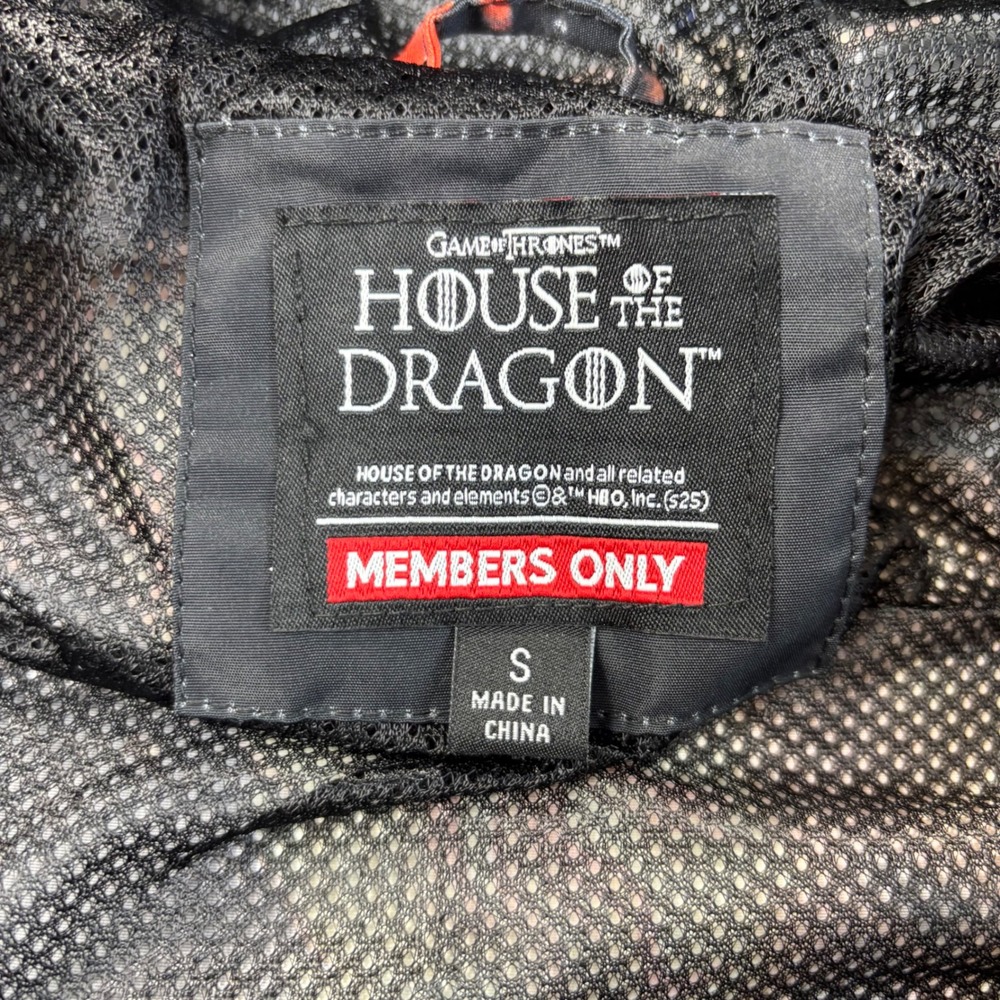 Members Only Game of Thrones House of the Dragon Hoodie Jacket Men's Size Small - Picture 3 of 5